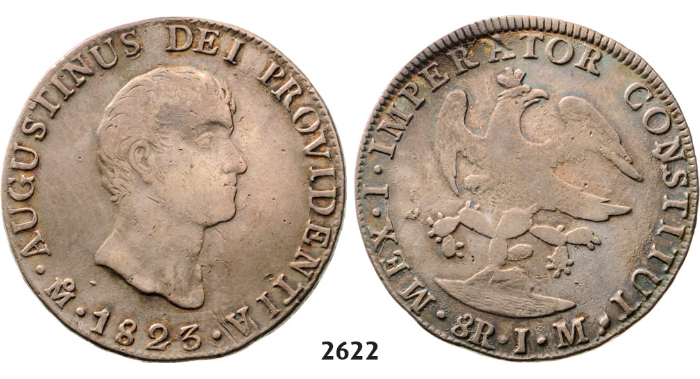05.05.2013, Auction 2/2622. Mexico, Empire of Iturbide, Augustin I Iturbide, 1822-1823, 8 Reales 1823-Mo/JM, Mexico City, Silver