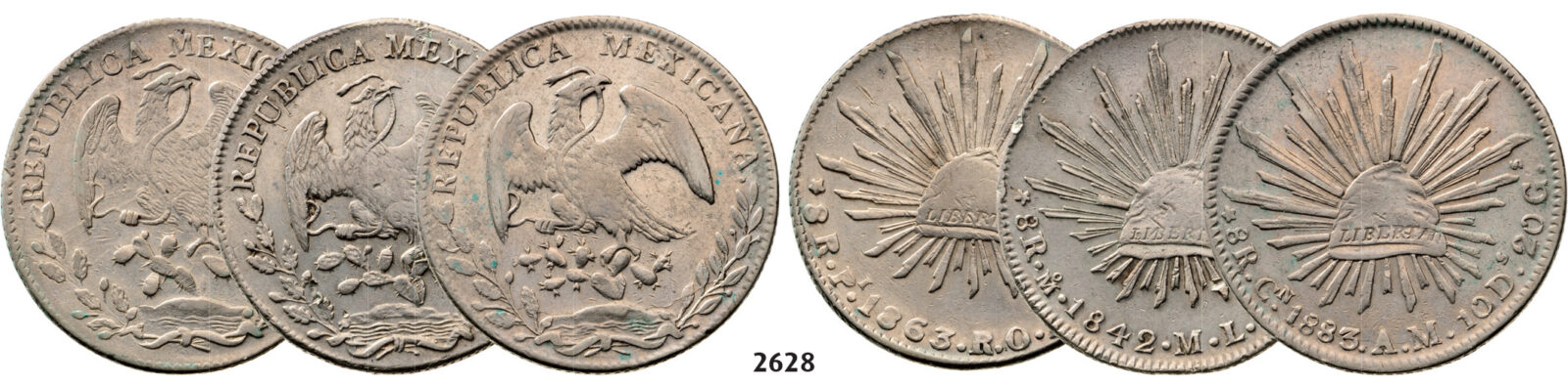 05.05.2013, Auction 2/2628. Mexico, Lots, Silver lot, 3 coins!