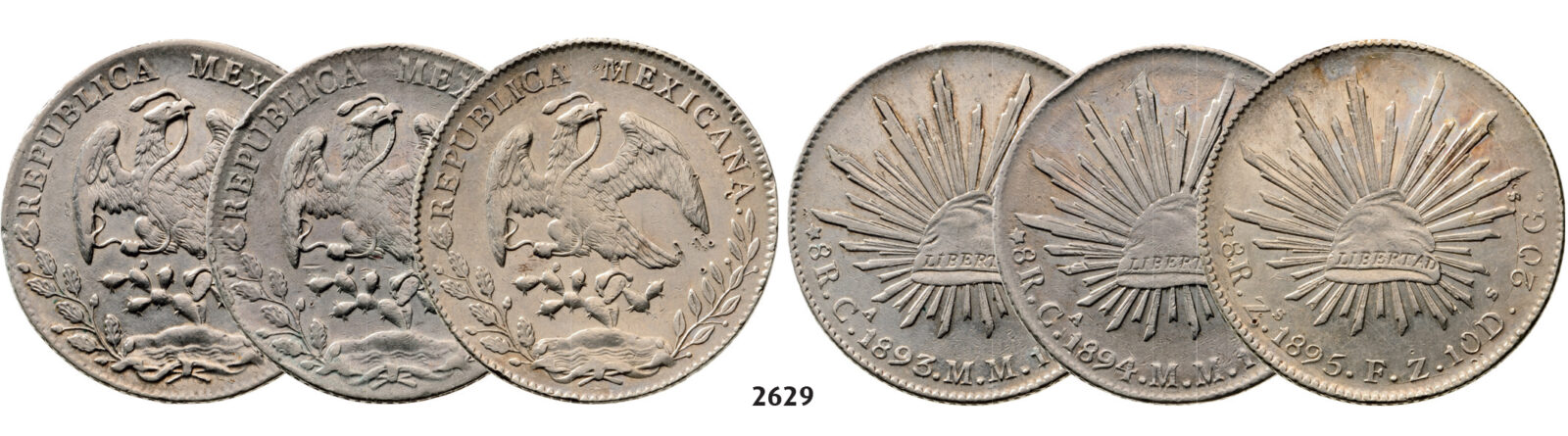 05.05.2013, Auction 2/2629. Mexico, Lots, Silver lot, 3 coins!