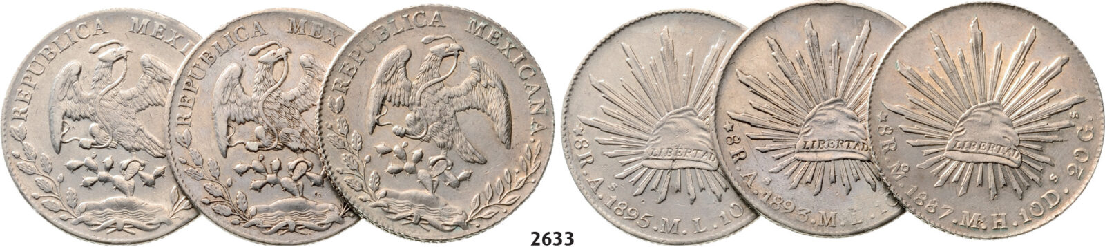 05.05.2013, Auction 2/2633. Mexico, Lots, Silver lot, 3 coins!