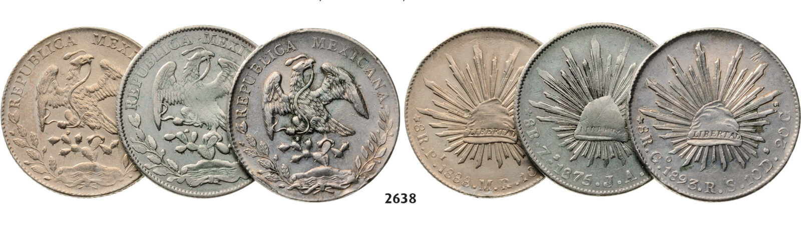 05.05.2013, Auction 2/2638. Mexico, Lots, Silver lot, 3 coins!