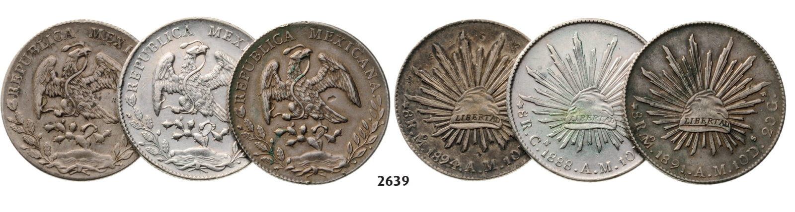 05.05.2013, Auction 2/2639. Mexico, Lots, Silver lot, 3 coins!