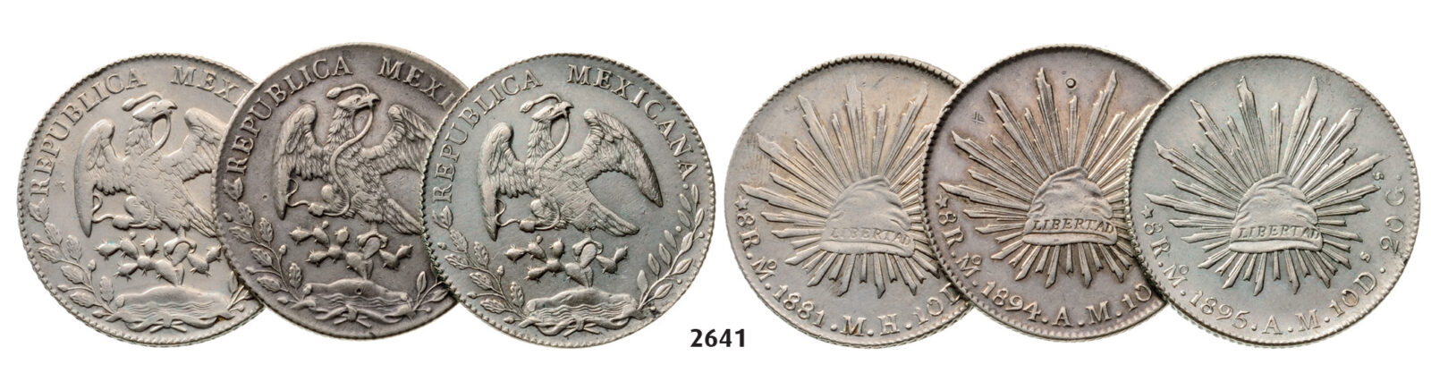 05.05.2013, Auction 2/2641. Mexico, Lots, Silver lot, 3 coins!