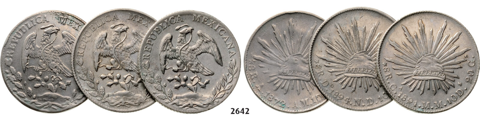 05.05.2013, Auction 2/2642. Mexico, Lots, Silver lot, 3 coins!