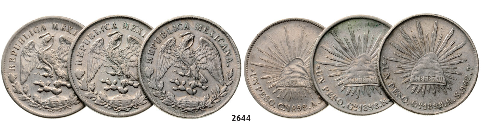 05.05.2013, Auction 2/2644. Mexico, Lots, Silver lot, 3 coins!