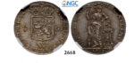 05.05.2013, Auction 2/2668. Netherlands, Netherlands West Indies, ¼ Gulden 1794, Utrecht, Silver, NGC AU55
