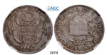 05.05.2013, Auction 2/2674. Peru, Medals, Medal of 6 Reales 1826, Lima, Silver, NGC MS62