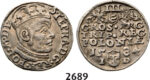 05.05.2013, Auction 2/2689. Poland, Stefan Bathory, 1575-1586, 3 Groschen (Trojak) 1584-I/D, Olkusz, Silver