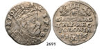 05.05.2013, Auction 2/2691. Poland, Stefan Bathory, 1575-1586, 3 Groschen (Trojak) 1585, Poznan (Posen) Silver