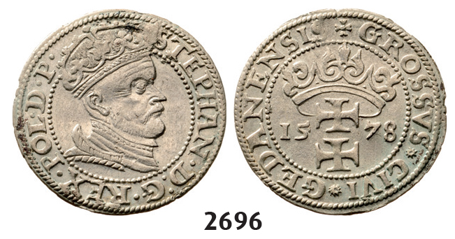 05.05.2013, Auction 2/2696. Poland, For Danzig, Groschen (Grosz) 1578, Gdansk (Danzig) Silver