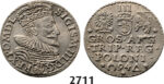 05.05.2013, Auction 2/2711. Poland, Sigismund III. Vasa, 1587­-1632, 3 Groschen (Trojak) 1594, Malbork (Marienburg) Silver