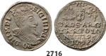05.05.2013, Auction 2/2716. Poland, Sigismund III. Vasa, 1587-1632, 3 Groschen (Trojak) 1595-I/F, Wschowa (Fraustadt) Silver