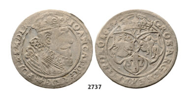 05.05.2013, Auction 2/2737. Poland, John II Casimir, 1648-1668, 6 Groschen (Szóstak) 1657, Cracow, Silver