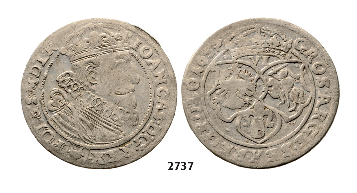 05.05.2013, Auction 2/2737. Poland, John II Casimir, 1648-1668, 6 Groschen (Szóstak) 1657, Cracow, Silver