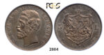 05.05.2013, Auction 2/2804. Romania, Carol I, 1866-1914,50 Lei, 5 Lei 1880-B, Bucharest, Silver, PCGS AU55