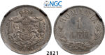 05.05.2013, Auction 2/2821. Romania, Carol I, 1866-1914, Leu 1874, Brussels, Silve, NGC AU58
