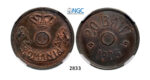 05.05.2013, Auction 2/2833. Romania, Carol I, 1866-1914, Pattern 20 Bani 1905, Brussels, Copper, NGC MS63RB