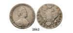 05.05.2013, Auction 2/2862. Russia, Catherine II, 1762-1796, Polupoltinnik 1786-CΠБ/ЯA, St. Petersburg, Silver