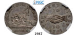 05.05.2013, Auction 2/2987. Sierra Leone, British Colony-Sierra Leone Company, 10 Cents 1791, Silver, NGC AU58