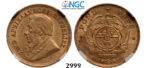 05.05.2013, Auction 2/2999. South Africa, Zuid-Afrikaansche Republiek (ZAR), ½ Pond 1895, GOLD, NGC AU55