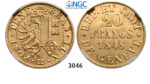 05.05.2013, Auction 2/3046. Switzerland, Swiss Cantons, Geneva, 20 Francs 1848, GOLD, NGC AU58