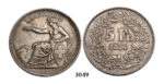 05.05.2013, Auction 2/3049. Switzerland, Helvetian Republic, 5 Francs 1874-B, Bern, Silver