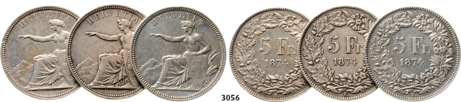 05.05.2013, Auction 2/3056. Switzerland, Lots, Silver lot, 3 coins!