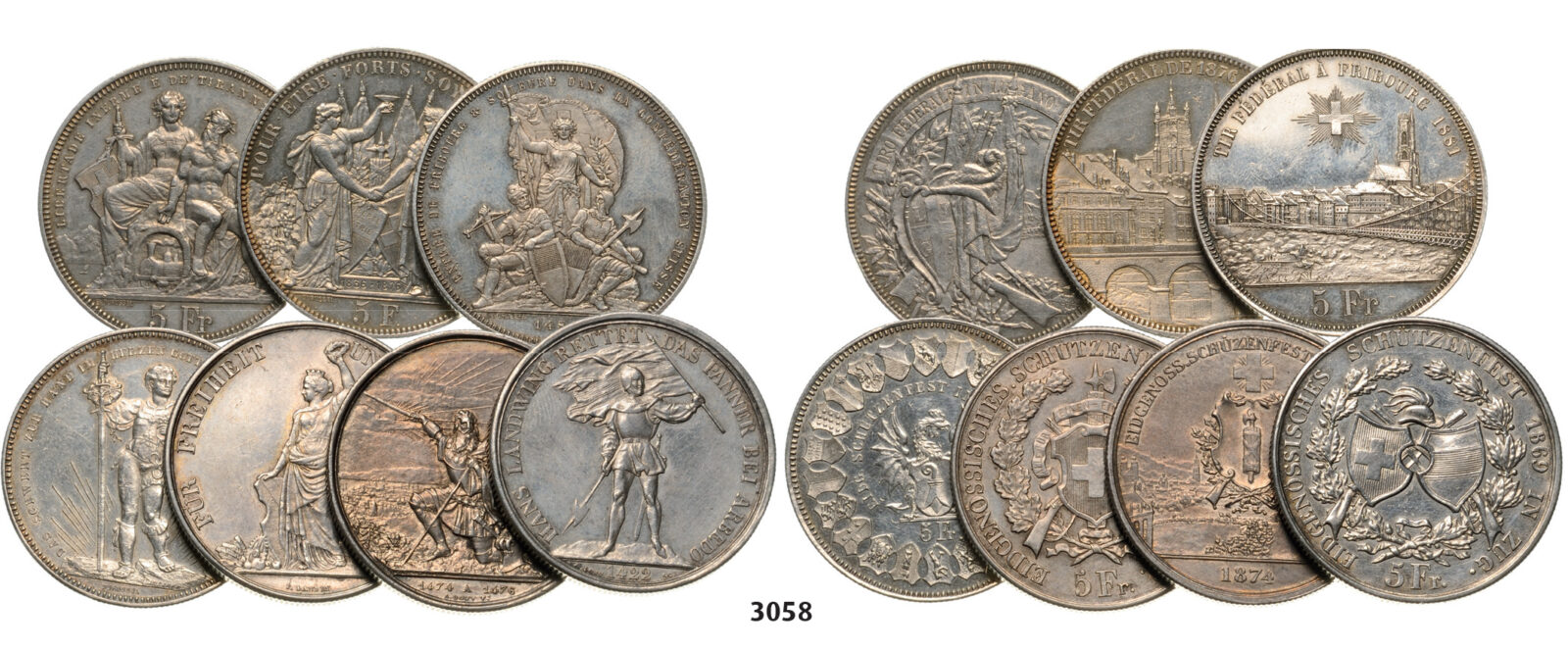 05.05.2013, Auction 2/3058. Switzerland, Lots, Silver lot, 7 coins!