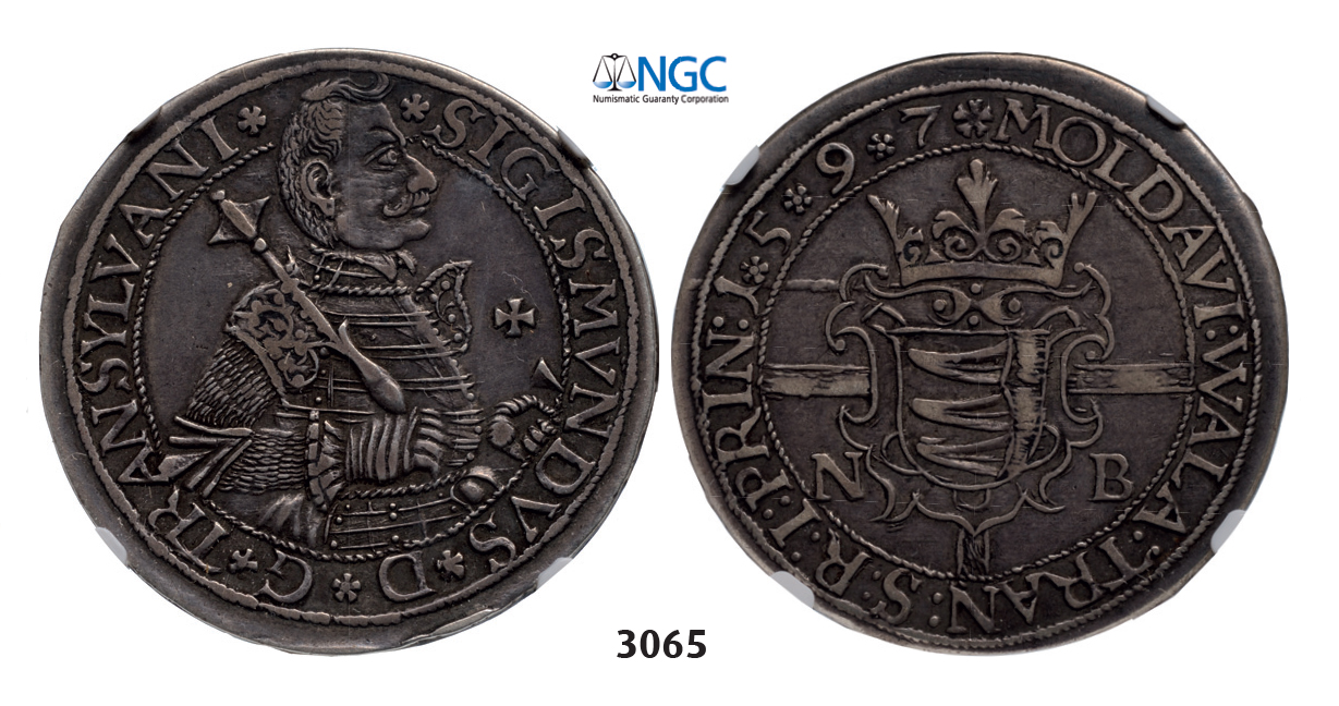05.05.2013, Auction 2/ 3065. Transylvania, Sigismund Bathori, 1581-1601, Taler 1597-NB, Nagybanya, Silver, NGC XF45