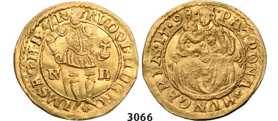 05.05.2013, Auction 2/3066. Transylvania, Habsburg occupation under Rudolph II, 1598-1604, Ducat 1598-NB, Nagybanya, GOLD