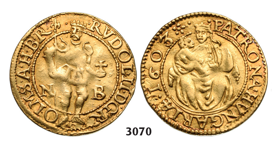 05.05.2013, Auction 2/3070. Transylvania, Habsburg occupation under Rudolph II, 1598-1604, Ducat 1603-NB, Nagybanya, GOLD