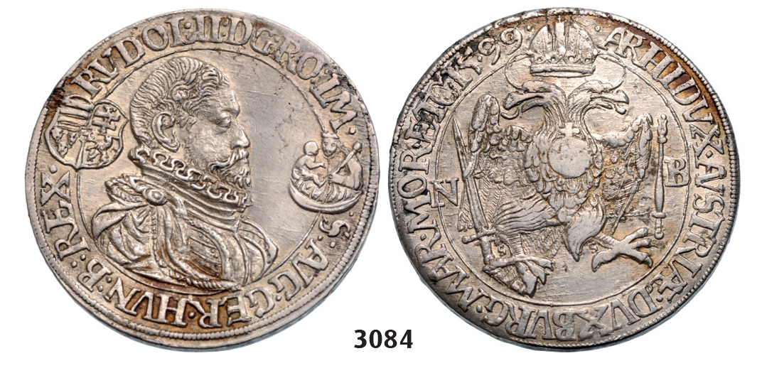 05.05.2013, Auction 2/ 3084. Transylvania, Rudolph II, 1576-1608, Taler 1599-NB, Nagybanya, Silver