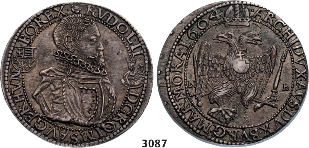 05.05.2013, Auction 2/3087. Transylvania, Rudolph II, 1576-1608, Taler 1604-NB, Nagybanya, Silver