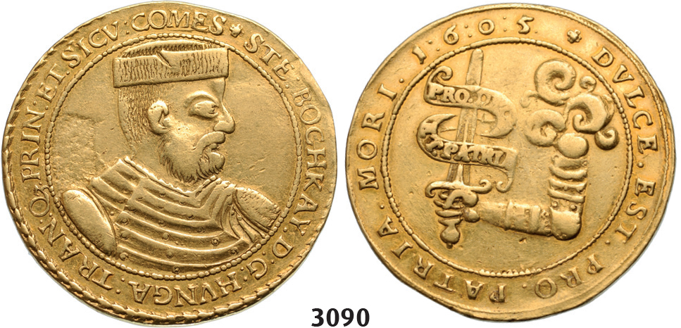 05.05.2013, Auction 2/3090. Transylvania, Stephan Bocskai, 1604-1606, 10 Ducats 1605, GOLD