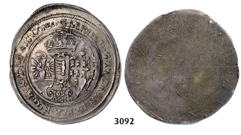 05.05.2013, Auction 2/3092. Transylvania, Gabriel Bathori, 1608-1613, Unifacial Necessity Taler 1611, Hermannstadt, Silver