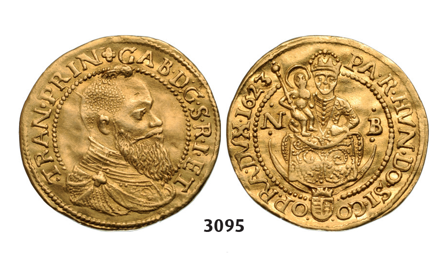 05.05.2013, Auction 2/3095. Transylvania, Gabriel Bethlen, 1613-1629, Ducat 1623-NB, Nagybanya, GOLD