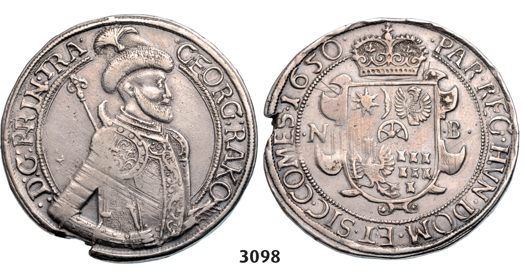 05.05.2013, Auction 2/3098. Transylvania, Georg Rakoczi II, 1648-1660, Taler 1650-NB, Nagybanya, Silver