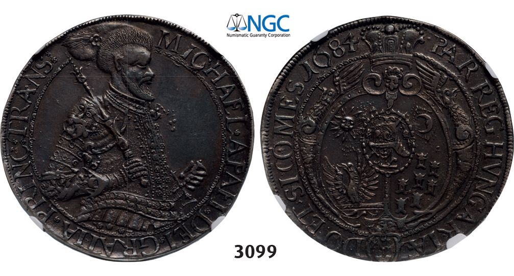 05.05.2013, Auction 2/3099. Transylvania, Michael Apafi, 1661-1690, Taler 1684/3-AI, Karlsburg, Silver, NGC XF45