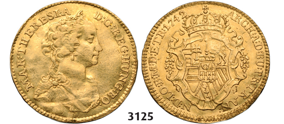 05.05.2013, Auction 2/3125. Transylvania, Maria Theresia, 1740-1780, Ducat 1742, Karlsburg, GOLD