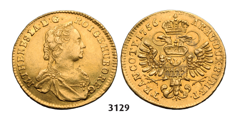 05.05.2013, Auction 2/3129. Transylvania, Maria Theresia, 1740-1780, Ducat 1756, Karlsburg, GOLD
