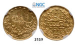 05.05.2013, Auction 2/ 3159. Turkey, Muhammad V, AH1327-1336 (1909-1918 AD), 50 Kurus AH1327/4 (1912 AD) Kostantiniye (Instanbul) GOLD, NGC AU55