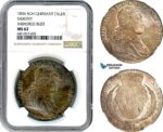 A7-259, Germany, Saxony, Friedrich August III, Taler 1806 SGH, Dresden Mint, Silver, Dav-850, Armoured bust, Dark cabinet toning! NGC MS62