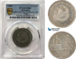 A6/337, Romania, Socialist Republic, Pattern 3 Lei 1966, Bucharest Mint, Tin (7.86g) Reeded edge, Medal rotation, Schäffer/Stambuliu 252-Var., (Unpublished metal) PCGS SP64, Top Pop! Rare!
