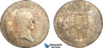 A7/349, Italy, Tuscany, Ferdinand III, 10 Paoli (Francescone) 1799, Florence Mint, Silver, MIR 405/8, Violet/green toning! EF-UNC