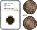 A7/351, Italy, Venice, Bertucci Valier, 12 Bagattini (Soldo) ND (1656-58) Pao. 22, NGC MS62, Top Pop! Single finest graded!