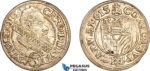 A11-214, Germany, Munsterberg-Oels, Karl II, 3 kreuzer 1615, Silver (1.77g), Ejzenhart-Miller 475, Light toning, AU
