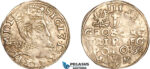 A11-381, Poland, Sigismund III, 3 Groschen (Trojak) 1598 HR K, Fraustadt (Wschowa) Mint, Silver (xxxg), Iger W.98.2d, Light toning, XF