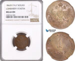 A5/540 Italy, Lombardy Venetia, Franz Joseph of Austria, 1 Soldo 1862 B, Kremnitz Mint, KM C#35.2, NGC MS64BN, Top Pop! (Highest graded)