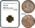 AI986, Thailand, Rama V, 1/2 Att RS124 (1905) NGC MS63BN