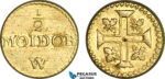AJ196, Portugal & Brazil, Monetary Weight for 1/2 Moidor (2000 Reis), Cf. 1447, (5.36g), EF-UNC